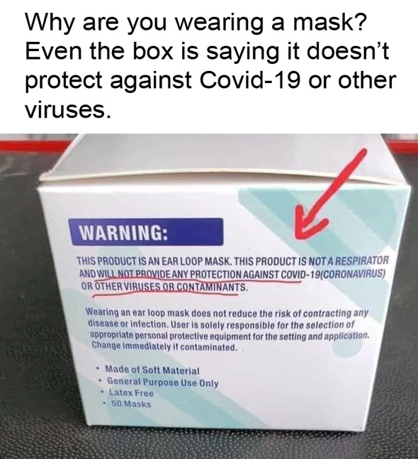 Warning on the box